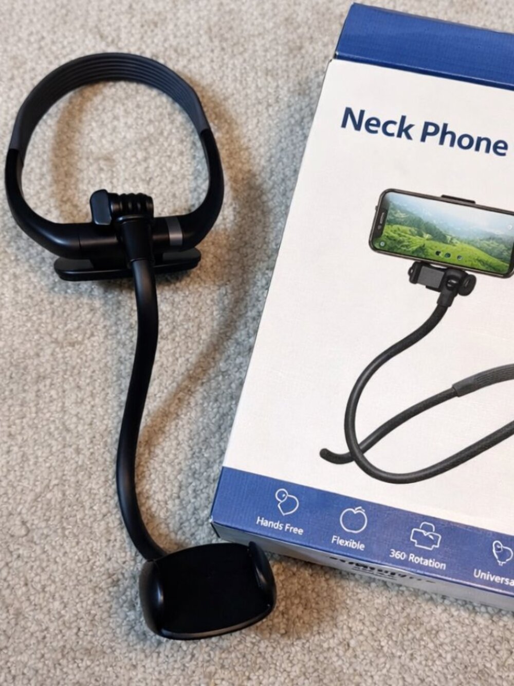 Hands-Free Neck Phone Holder Flexible Gooseneck Cell Phone Mount Universal